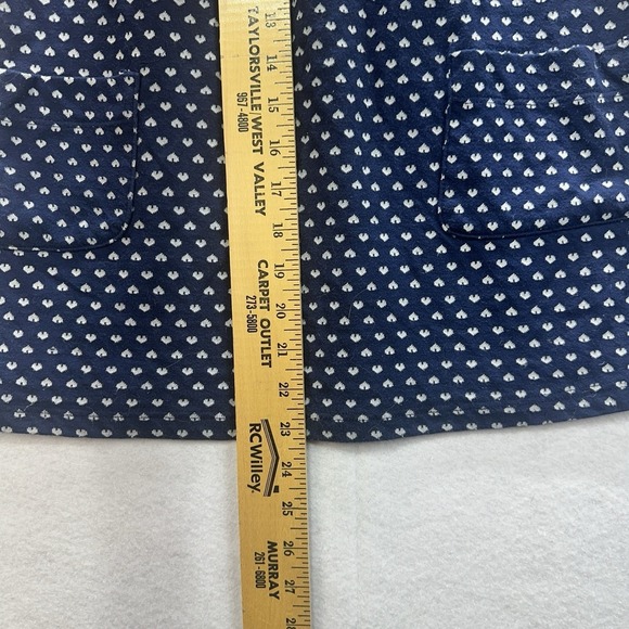 Vintage Miken Tunic Tank Top Large Blue Hearts Whimsy Layer Twee Sleeveless Y2k - Picture 6 of 10